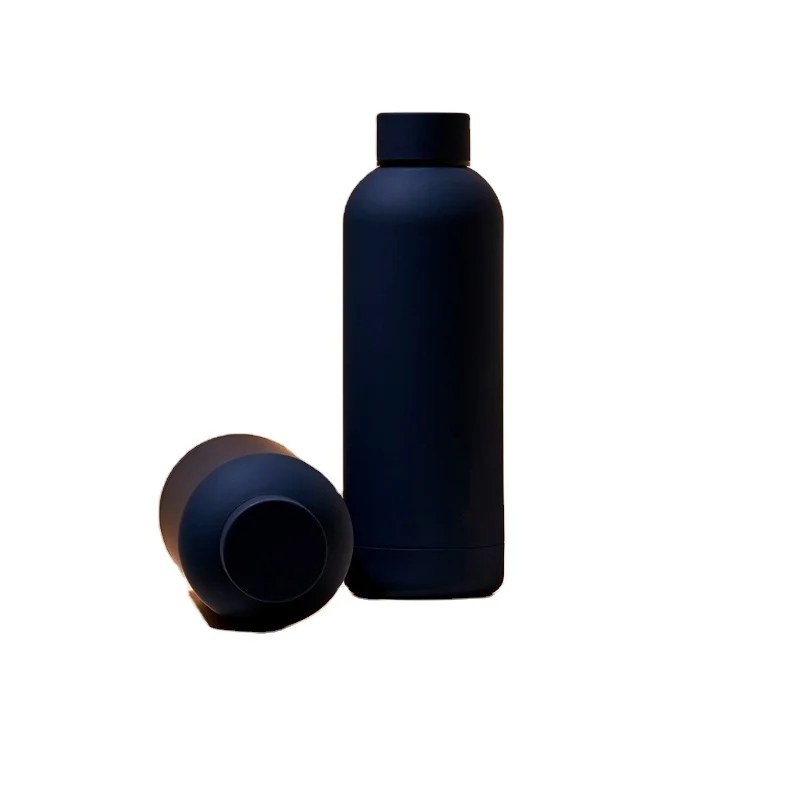 2021 резиновая краска вакуумная колба 500 мл двойные стенки вакуумные изолированные бутылки для воды из нержавеющей
