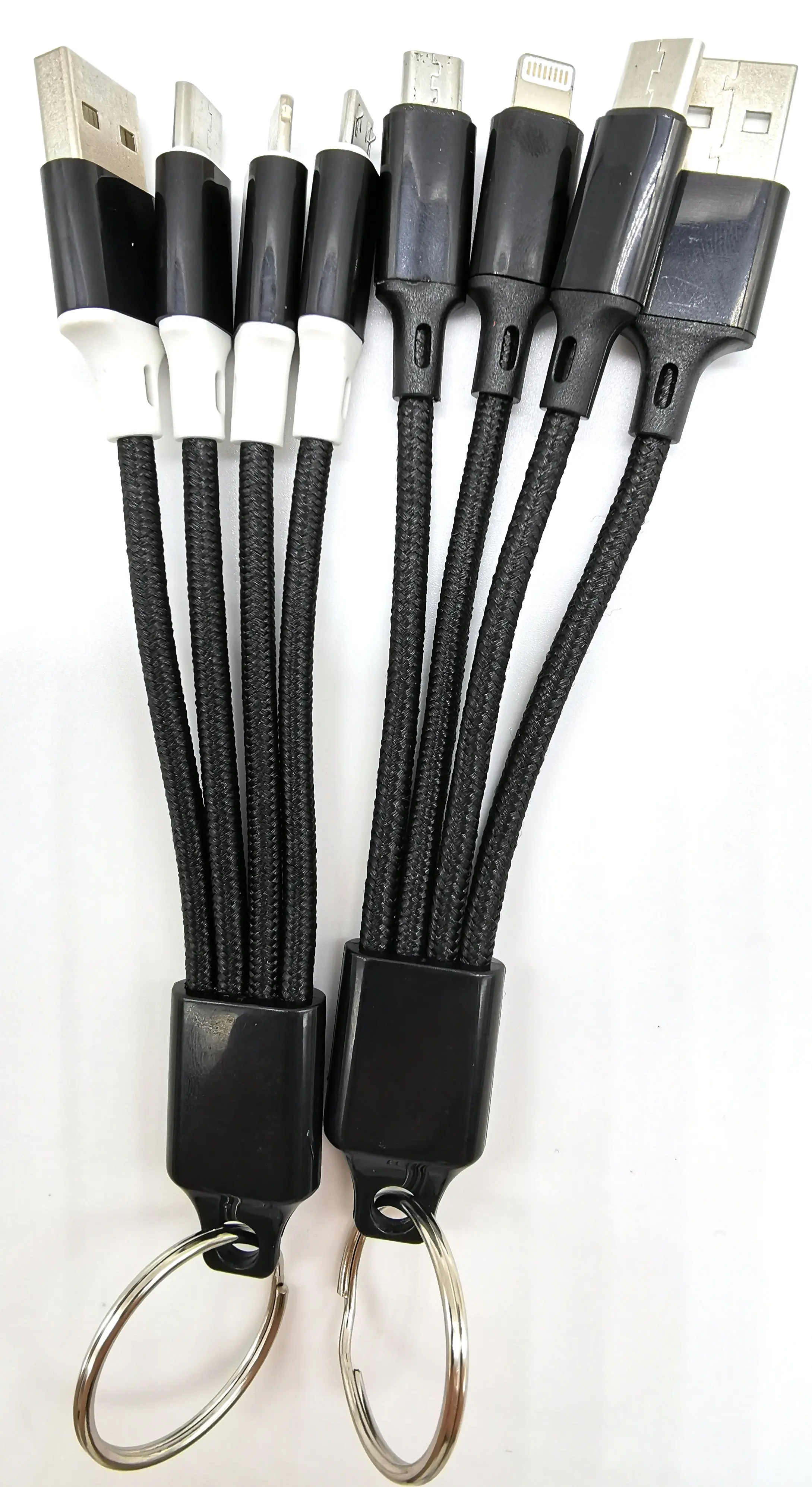  0 13 М Портативный Плетеный Многофункциональный 3 в 1 брелок USB зарядный кабель Быстрая зарядка 8pin micro type c