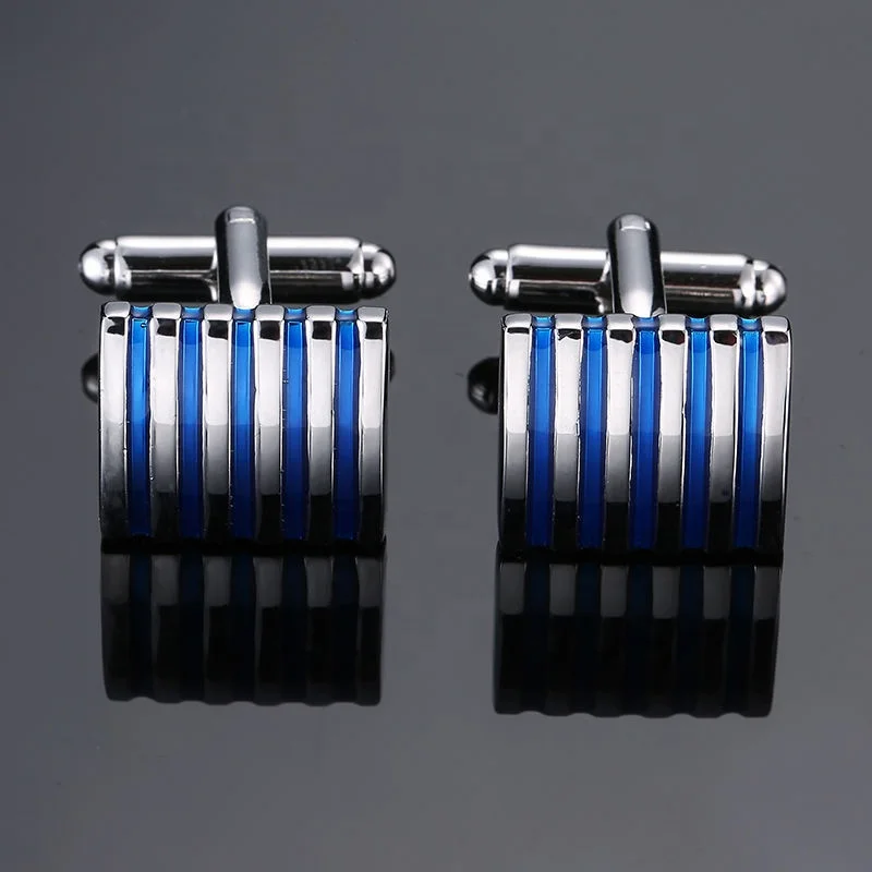 Black Cheap Silver Wedding Shirts Accessory French Cuff Link Sets