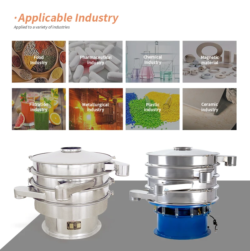 Cheap fine powder sifting round vibrating screen rotary sieve machine for spirulina algae separating