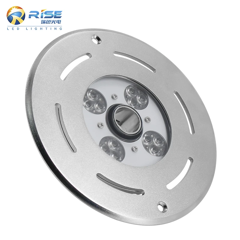 RGB 24w underwater light outdoor dmx submersible pump led water jet fountain ring lights and nozzles light for small fountains