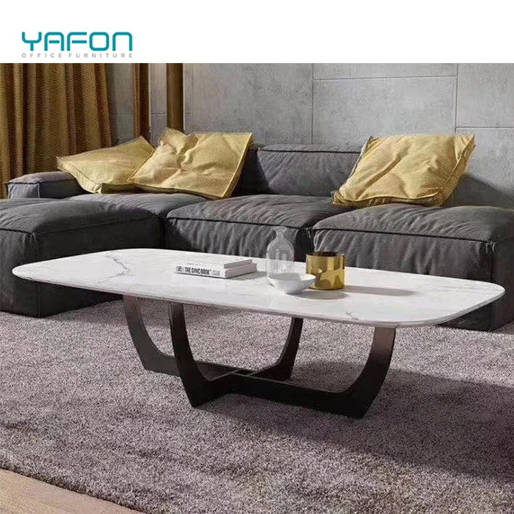 Amazon and Ebay hot sale living room sofa furniture luxury marble top coffee table