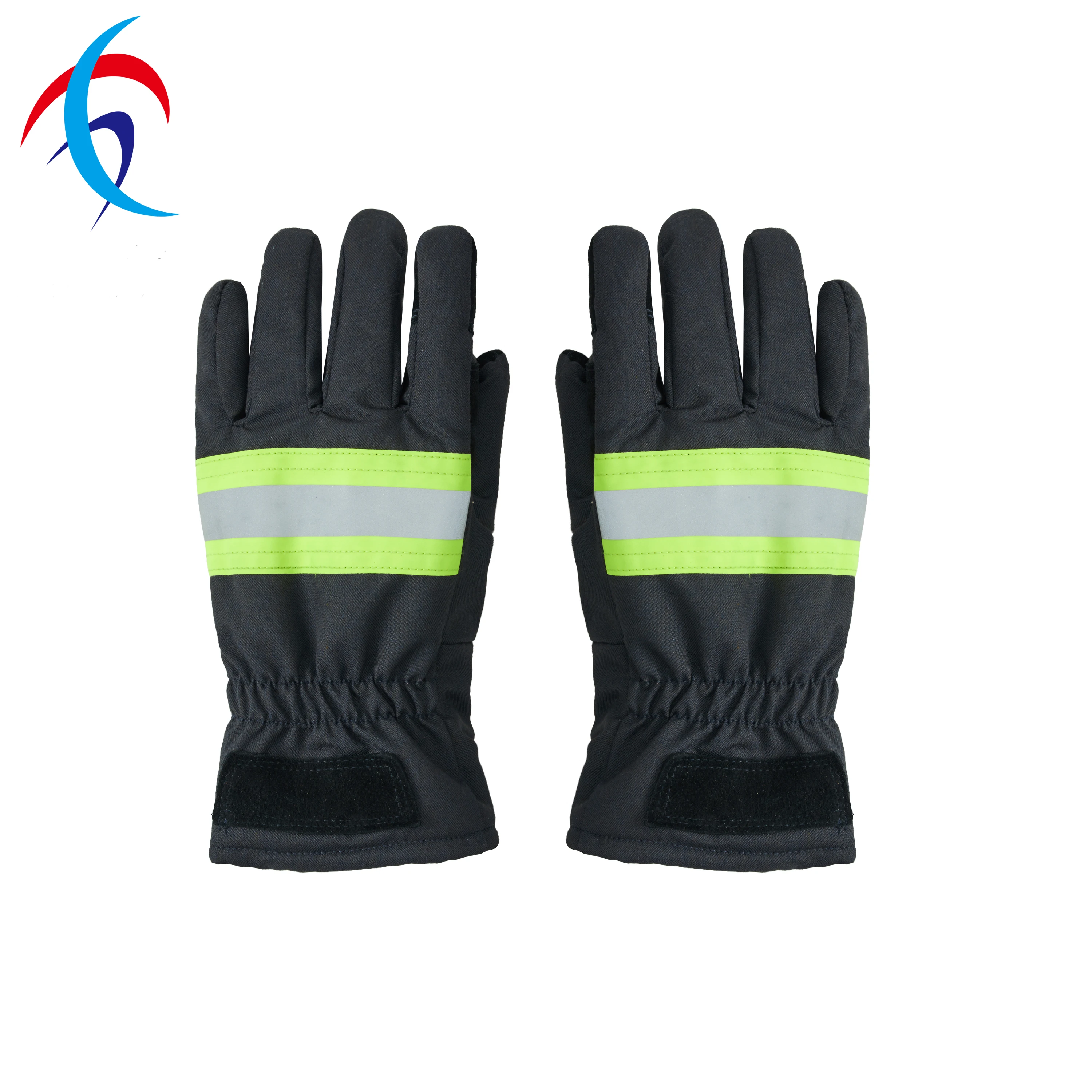 Manufacturers Direct Low Price Dark Blue Fireman Fireproof Glove for Fire Fighting