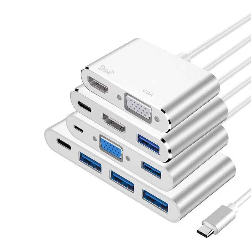 Концентратор usb type c на VGA 3 0 PD HDMI mini dp Дисплей порт Displayport 4 типа 2 в 1