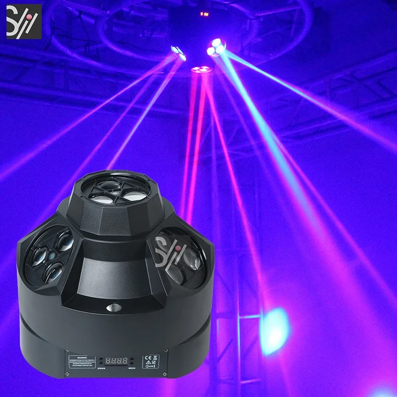 Stage Lighting Effect 12Pcs 15W 4IN1 Full Color Super Bee Eyes LED Strobe Laser Light  For DJ Disco Bar Party