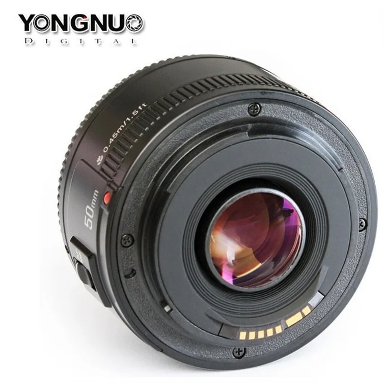 Hot Camera Lens YONGNUO YN 50 mm F1.8 MF YN50 mm f/1.8 AF Lens Aperture Auto Focus for Canon Camera D5300 D5200 D750 D500 DSLR
