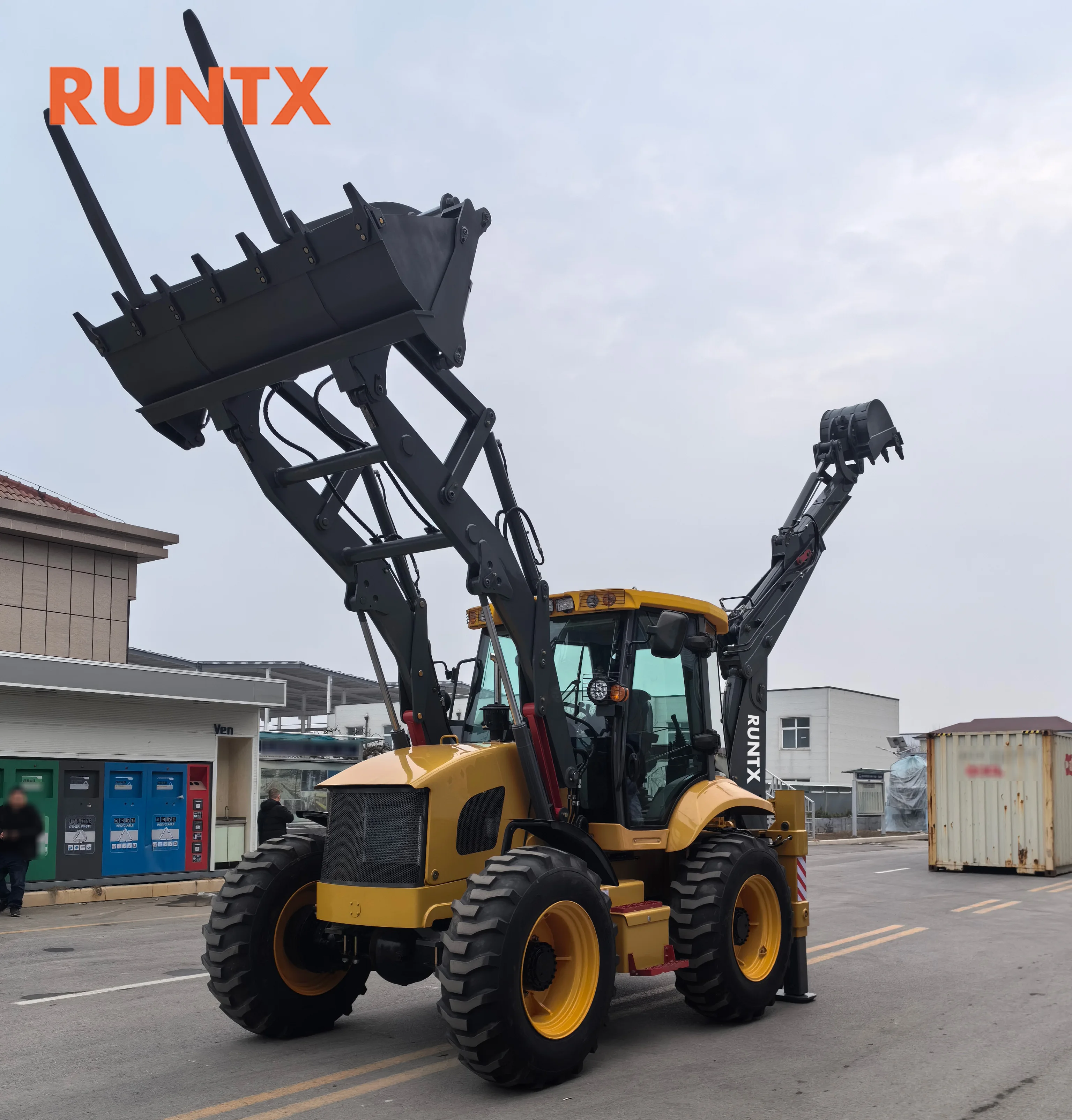 Лидер продаж новый экскаватор-погрузчик с 2 5 тоннами 2500 кг 4WD H телескопической стрелой