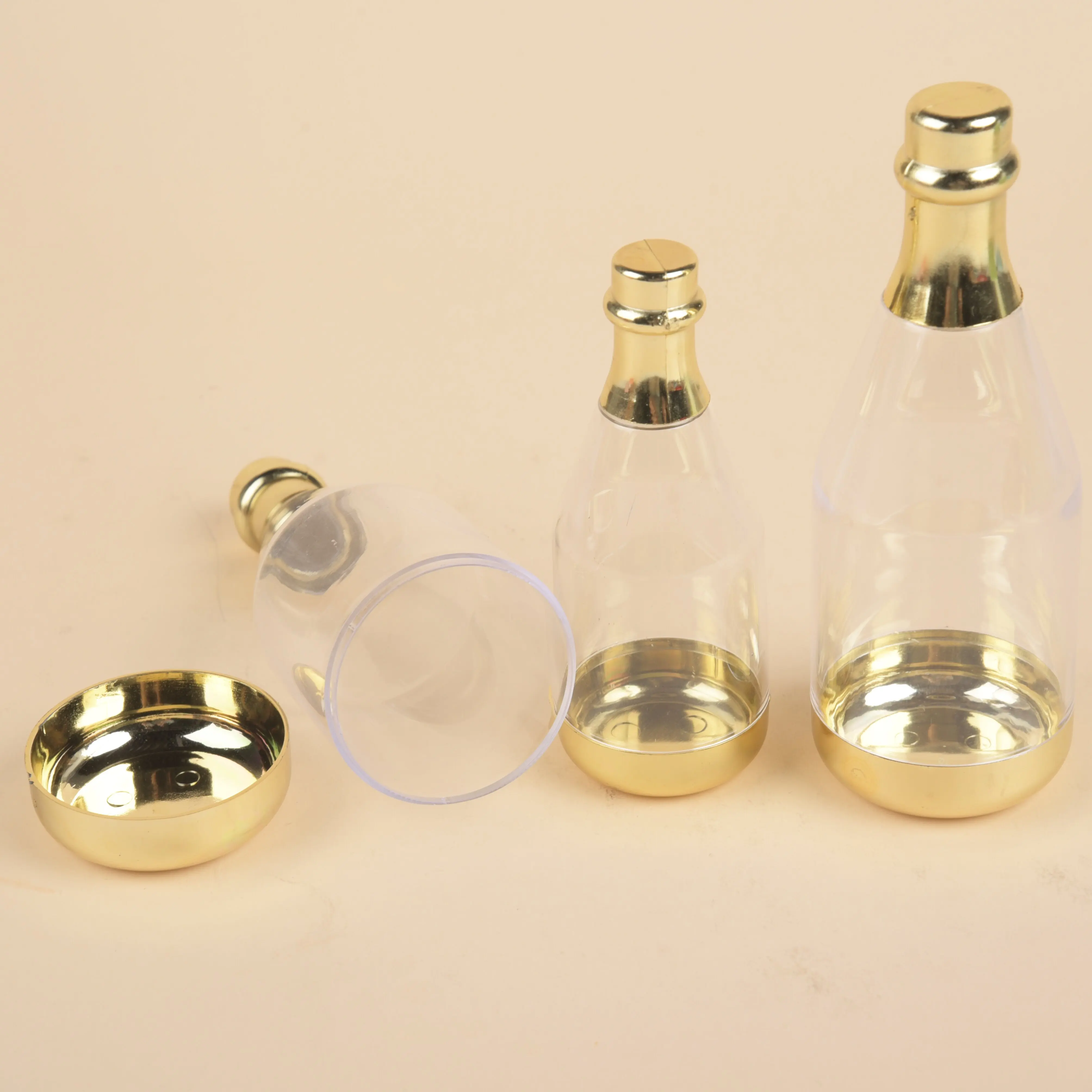 Champagne bottle Christmas candy box Transparent small wine bottle Halloween candy box Souvenir