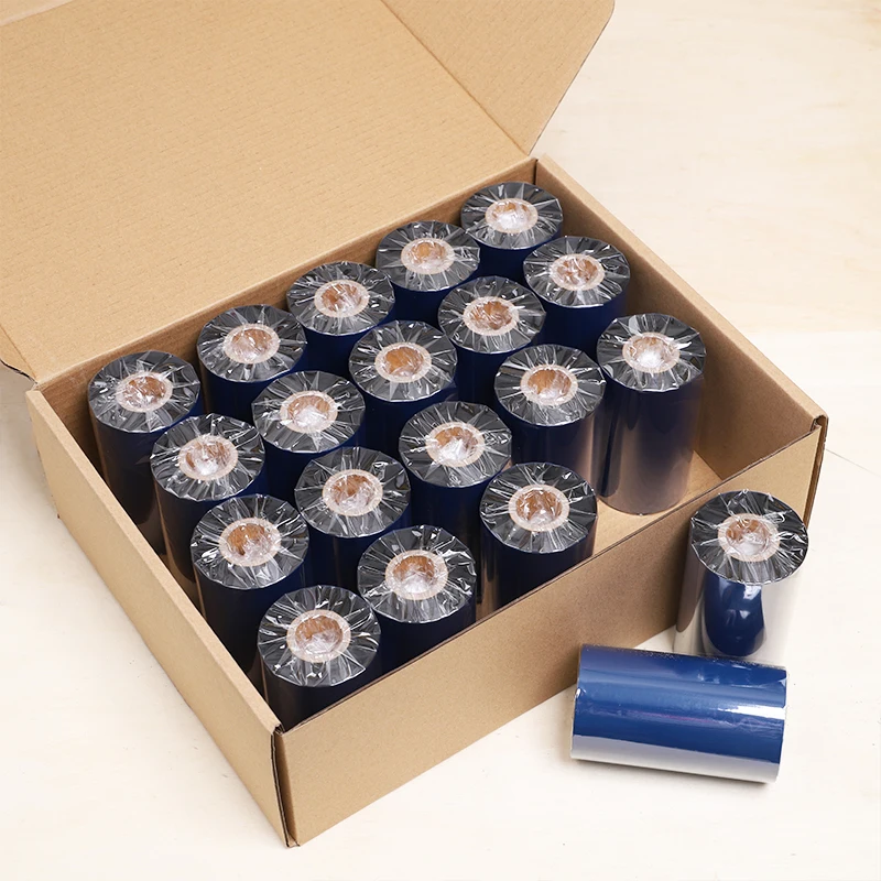 AEBO ttr Thermal Transfer Ribbon S12 Premium Wax for Sticker Packing Labels Barcode Printer