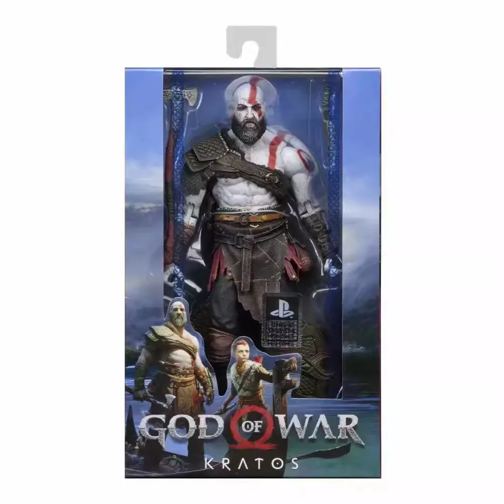 NECA God of War Kratos Action Figure Collection Model Toy Action Figures Doll Kratos Box Desktop decoration