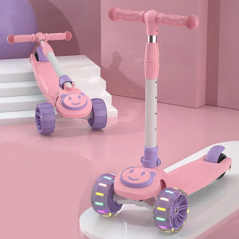 OEM chinese children cute and cool with seats scooter 1-7 year old kids scooter three wheel made in China children scooter