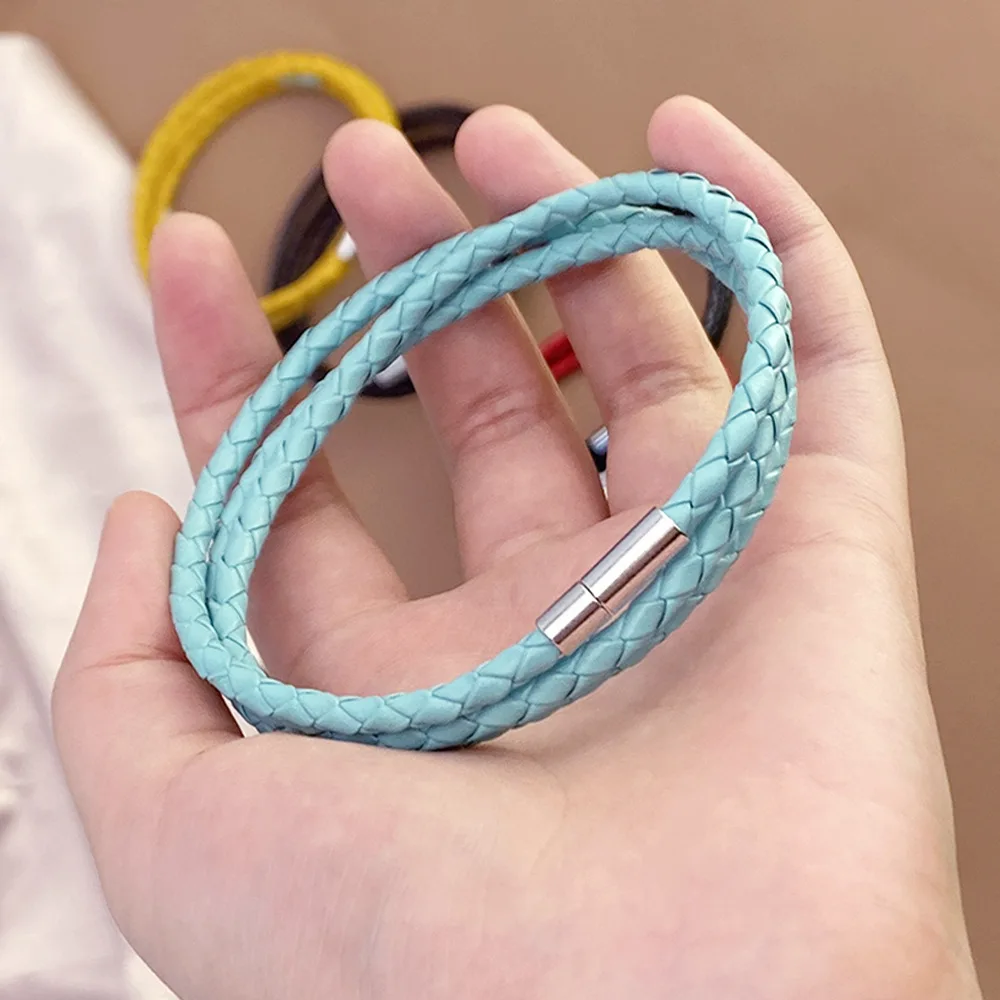 Men Women Girls Boys Fashion Jewelry Multi Color Multi Layer Handmade Wax String Bracelets