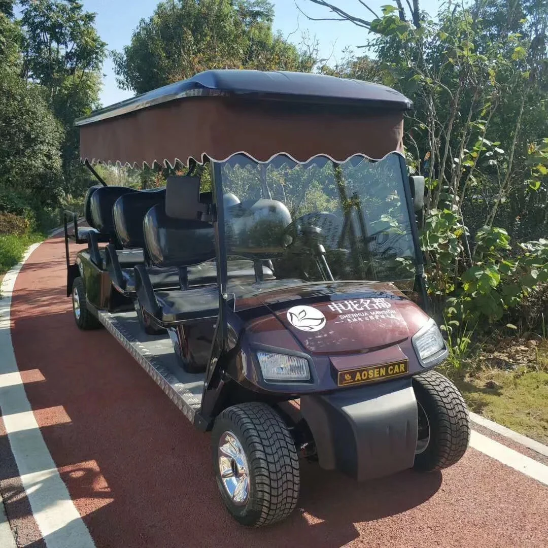 Профессиональная настраиваемая газовая или электрическая тележка для гольфа с 8 пассажирами 250 куб. См для аэропорта и отеля