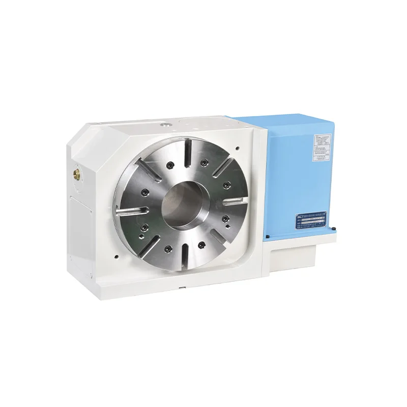 2022 New Version 4th Axis Cnc Rotary Table Big Spindle Bore Hydraulic Cnc Vertical Machining Center Turn Table