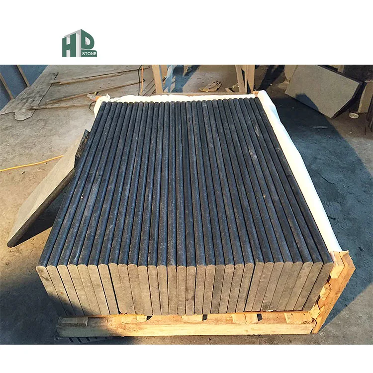 Chinese G684 Black Granite/Basalt Stone for Flamed Stairs Tread Tiles