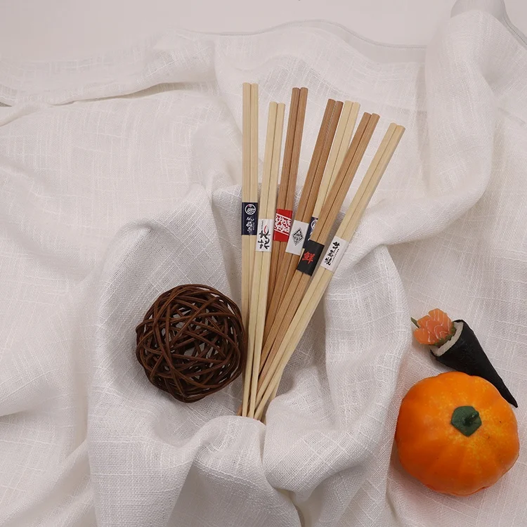 Custom Printed Disposable Bamboo Chopsticks In Paper Sleeve