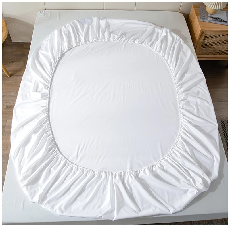 Machine Washable Luxury Polyester Natural Anti Mite Waterproof Mattress Fitted  Protector