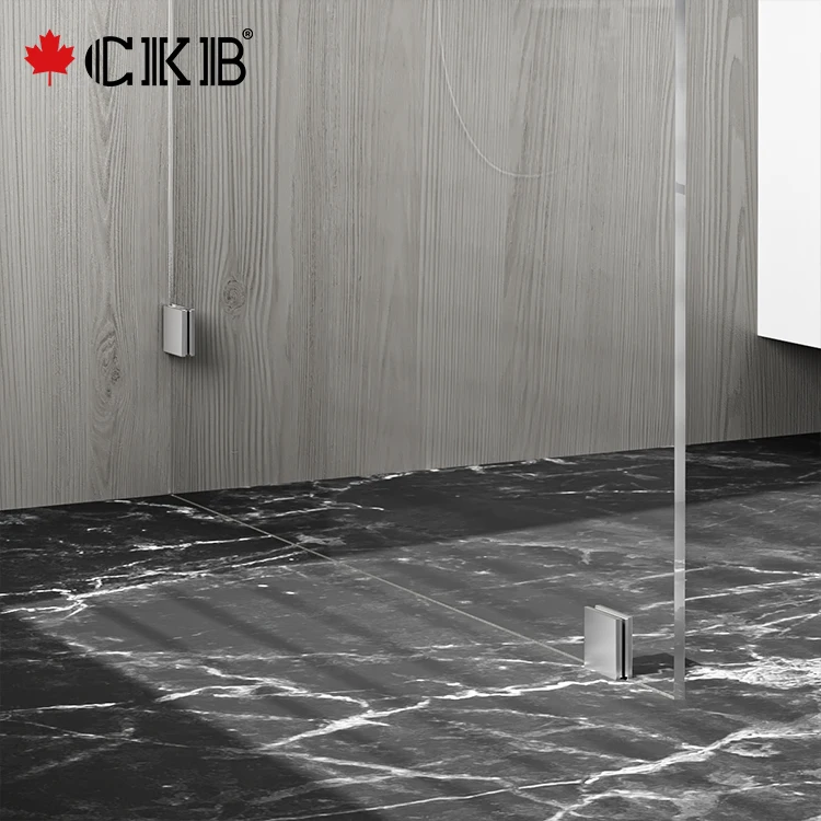 CKB OEM ODM Bathroom Chrome Clear Tempered Glass Shower Door Frameless Panel Stand Up Shower