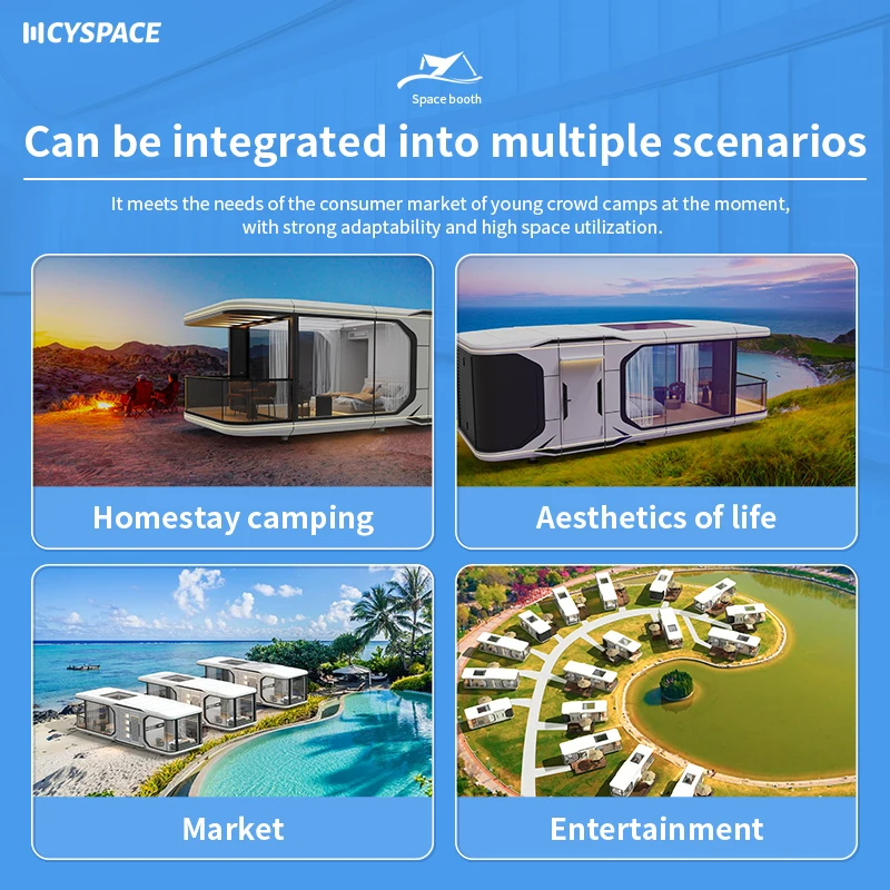 Luxury cheap modular portable container house home tiny capsul house prefabricated small house