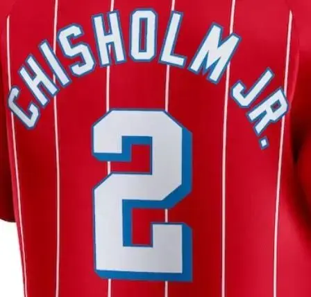 New Miami Baseball Jersey Embroidery Softball Wear 2 Jazz Chisholm Jr. 22 Sandy Alcantara Uniform