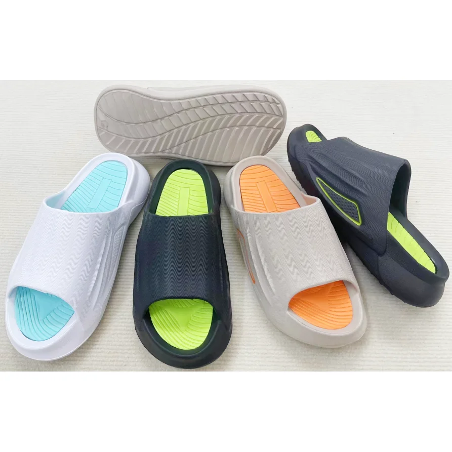 2024 New Fashion Beach stock Shoes Large Size Men Sandals Stock Slippers Foot Clippers Herringbone Slipper Pe Eva