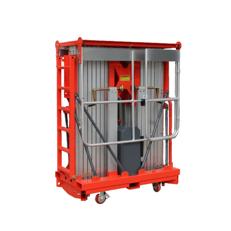 GTWY2 Series High Quality Manual Hydraulic Double Masts Vertical Lift Aerial Working Platforms For Sale 8m 10.4m 12m 14m