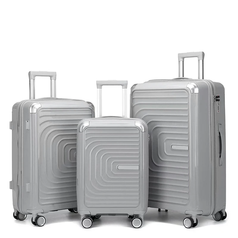 Marksman Hot Sale travel suitcase luggage bag PP Durable travel bags and suitcases Supplier Custom set of 3 travel suitcase