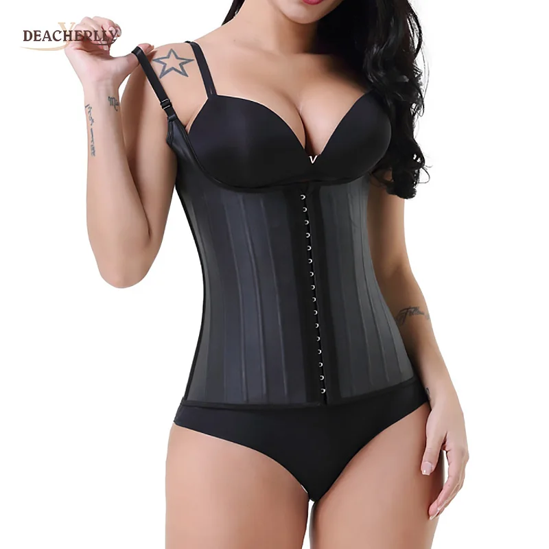 Latex Shapewear 25 Steel Bone Vest Body Waist Corset Waist Trainer Women Hot Body Shaper Weight Loss