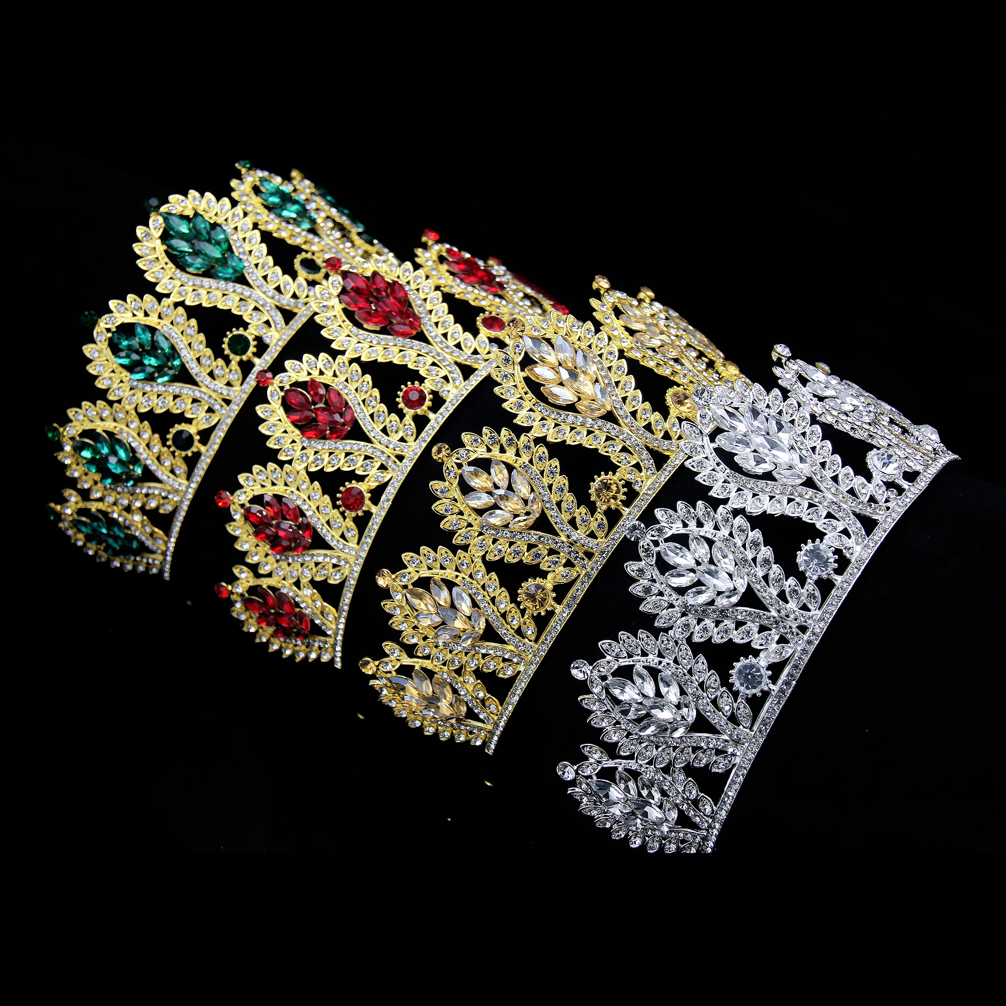 Ювелирные изделия Bohua, новый дизайн, свадебные головные уборы, свадебные аксессуары для волос, красочная тиара с кристаллами для женщин