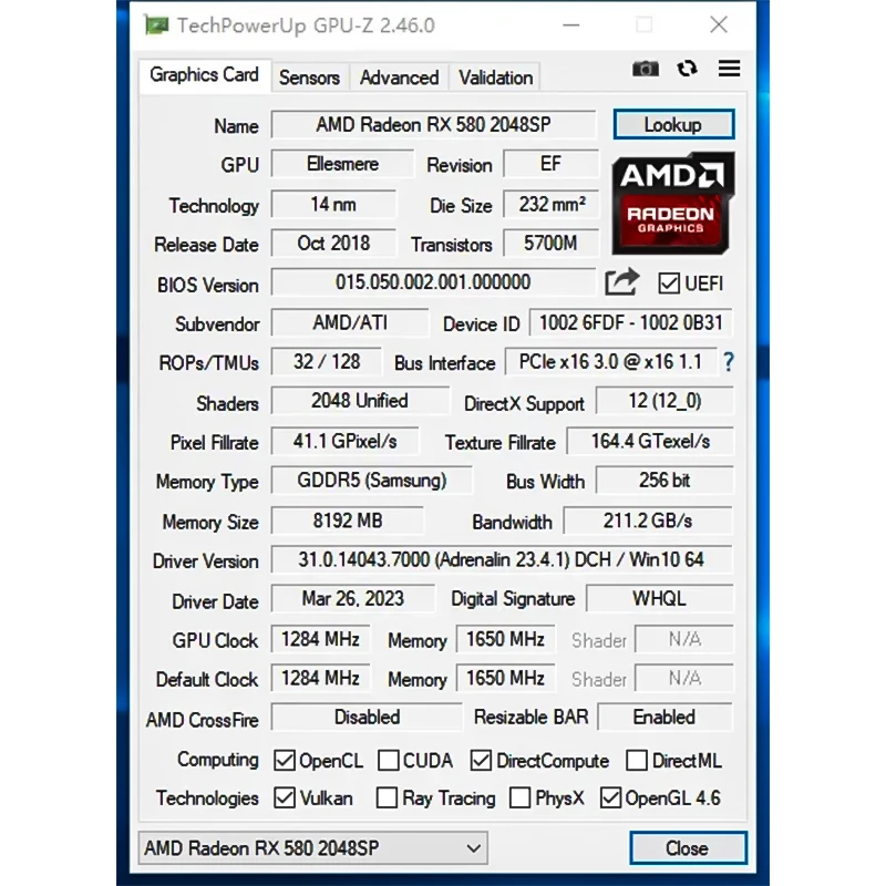 Gddr5 Gpu карта для настольных игр Amd Rx 580 2048Sp 8Gb графическая Дискретная Hdmi Промышленная упаковка внешняя видеокарта