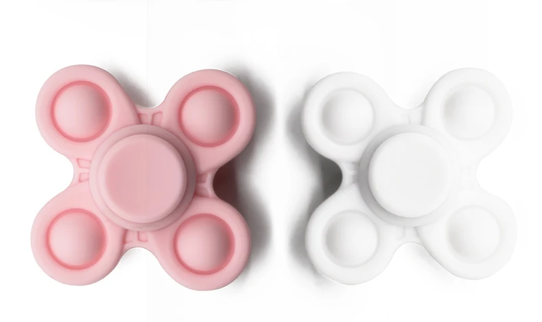 Unisex Children Relieve ADHD Fidget Toys Mix Colorful Silicone Food Grade Relieve Anxiety Fidget Spinner Toy