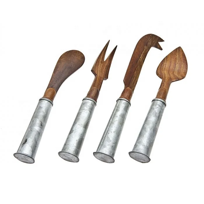 Acacia Wood Handle Steel Butter Slicer Cheese Shaving Cheese Knife Set