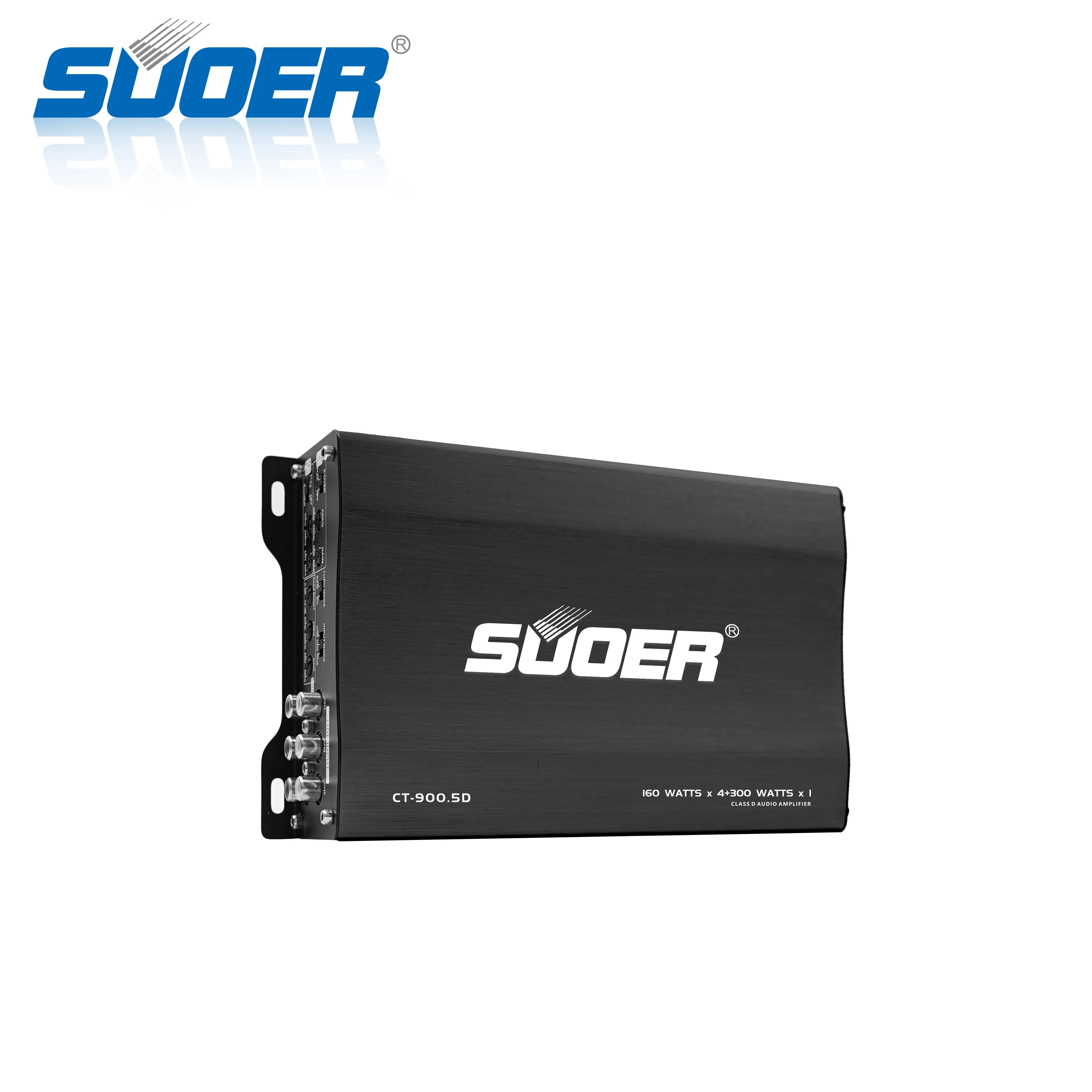 Suoer CT-900.5D-U car amp 5 channel super mini size 3000 watt car power amplifier full range class D car amp