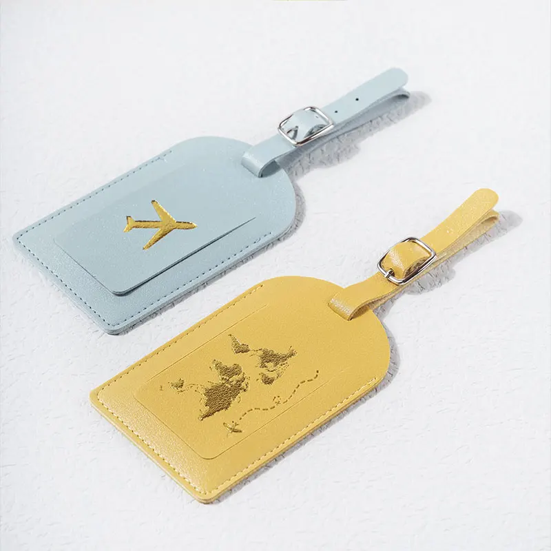 ПУ кожа горячая штамповка посадочный талон держатель карты набор паспортный держатель багажная бирка