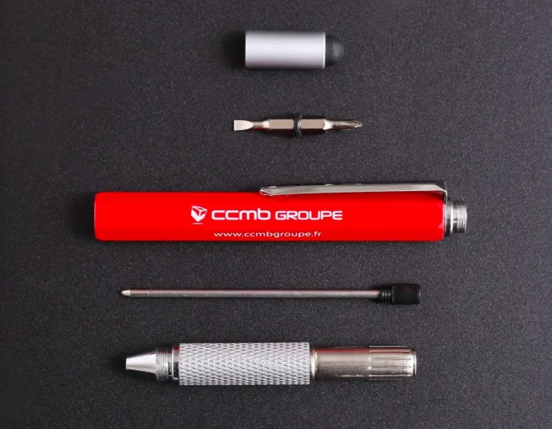 GemFully Everyday Use Product Multifunction Tools Wholesale Engineer Multiuse Tool Pen 6 in 1 Multipurpose Pen