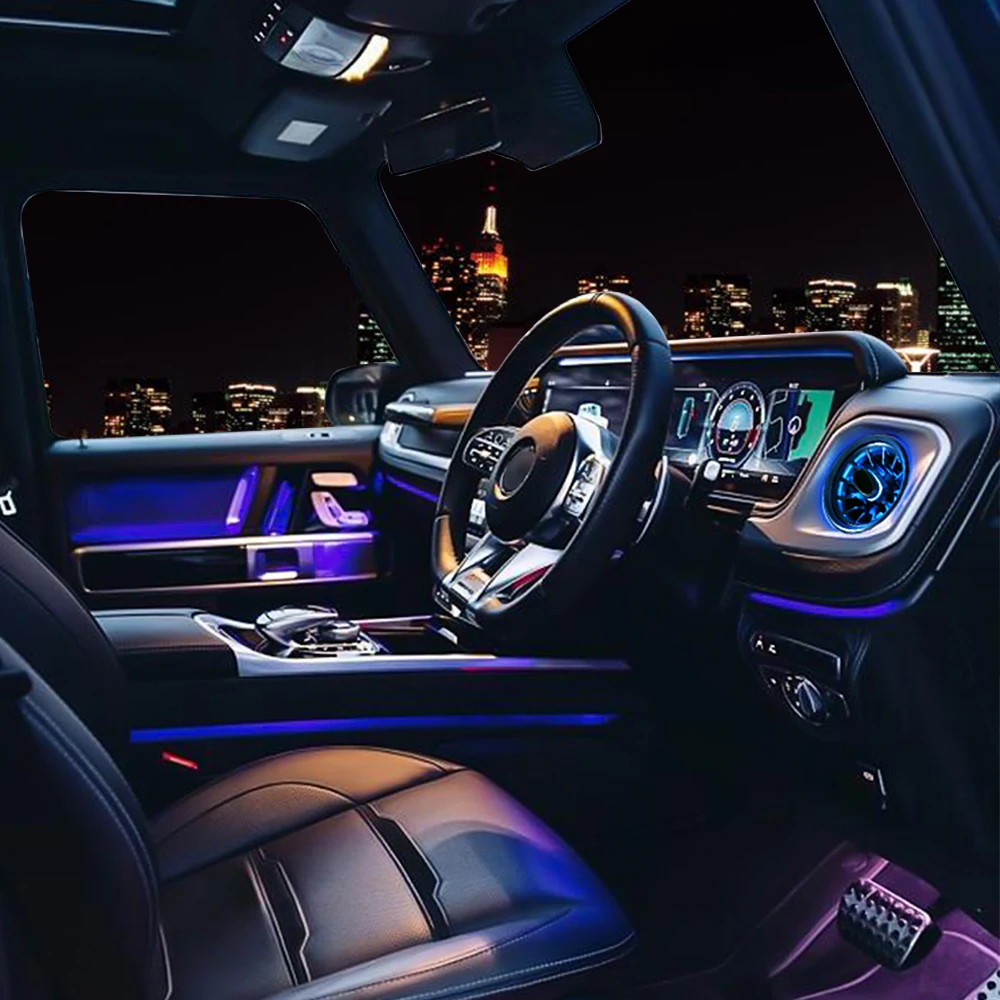 G-class Front Dashboard Turbine Air Vent 64 colors Ambient Light For Mercedes Benz G-Class W464 W463a