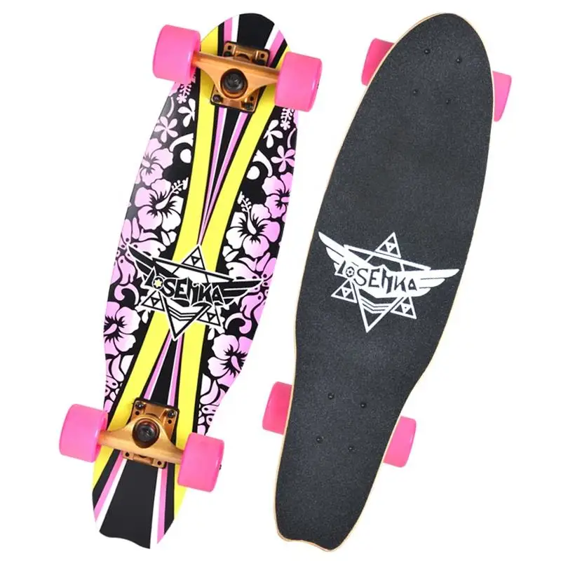 cheap blank maple wood Mini custom complete skateboard big fish board cruiser surfboard