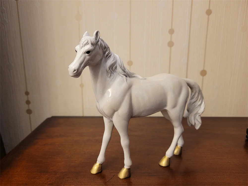 Brass Horse Sculpture Copper Animal Ornaments Sculptures Decoration