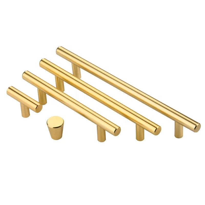 Factory Customized Manufacture DRAWER New Knurled Brass Handles Furniture Cabinet Square T Bar Pull Handle