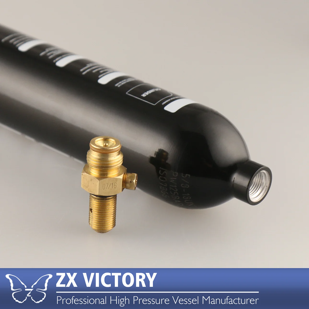 ZX 10ci 13ci 22ci 26ci 30ci 48ci pcp cylinder 207bar 3000psi gas cylinder co2 paintball air tank