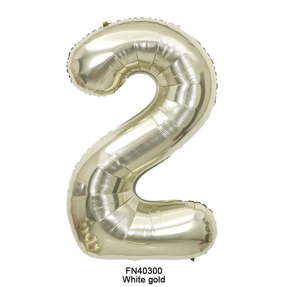 Number Balloon Wholesale 40Inch 0-9 Large Number Various Colors White Gold Helium Foil Number Balloons Party Decoration Supplies