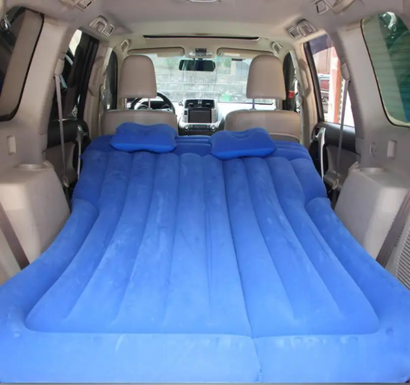 New Portable flocking with PVC Travel Car Back Seat Sleep Rest Inflatable Mattress Air Bed Car Bed