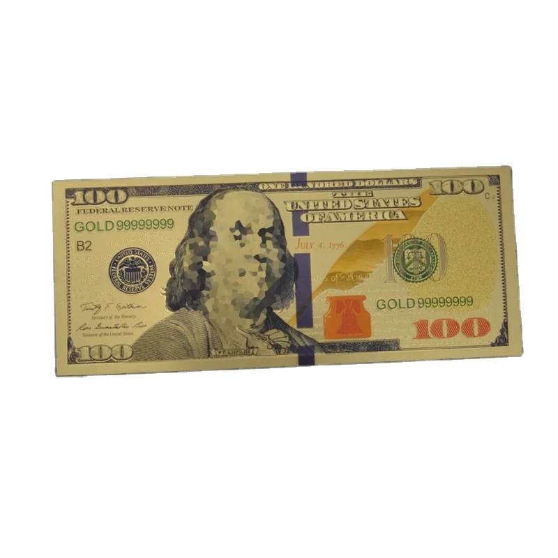 Wholesale $100 Commemorative Banknotes Gold Plated Collectibles Gold Foil Paper Durable And Waterproof Craftsmanship