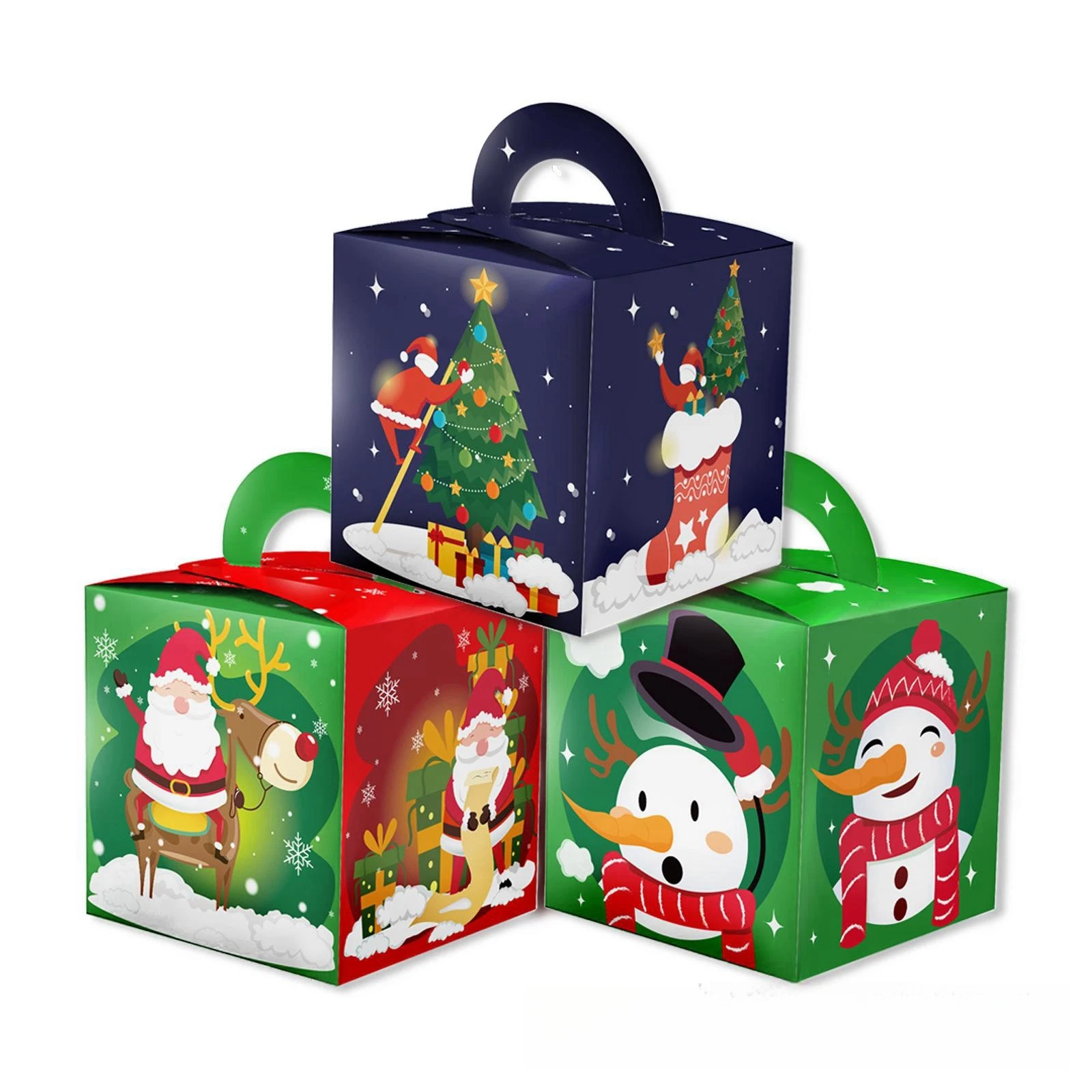 new arrival portable food box Wholesale customization christmas packaging gift box creative christmas candy boxes