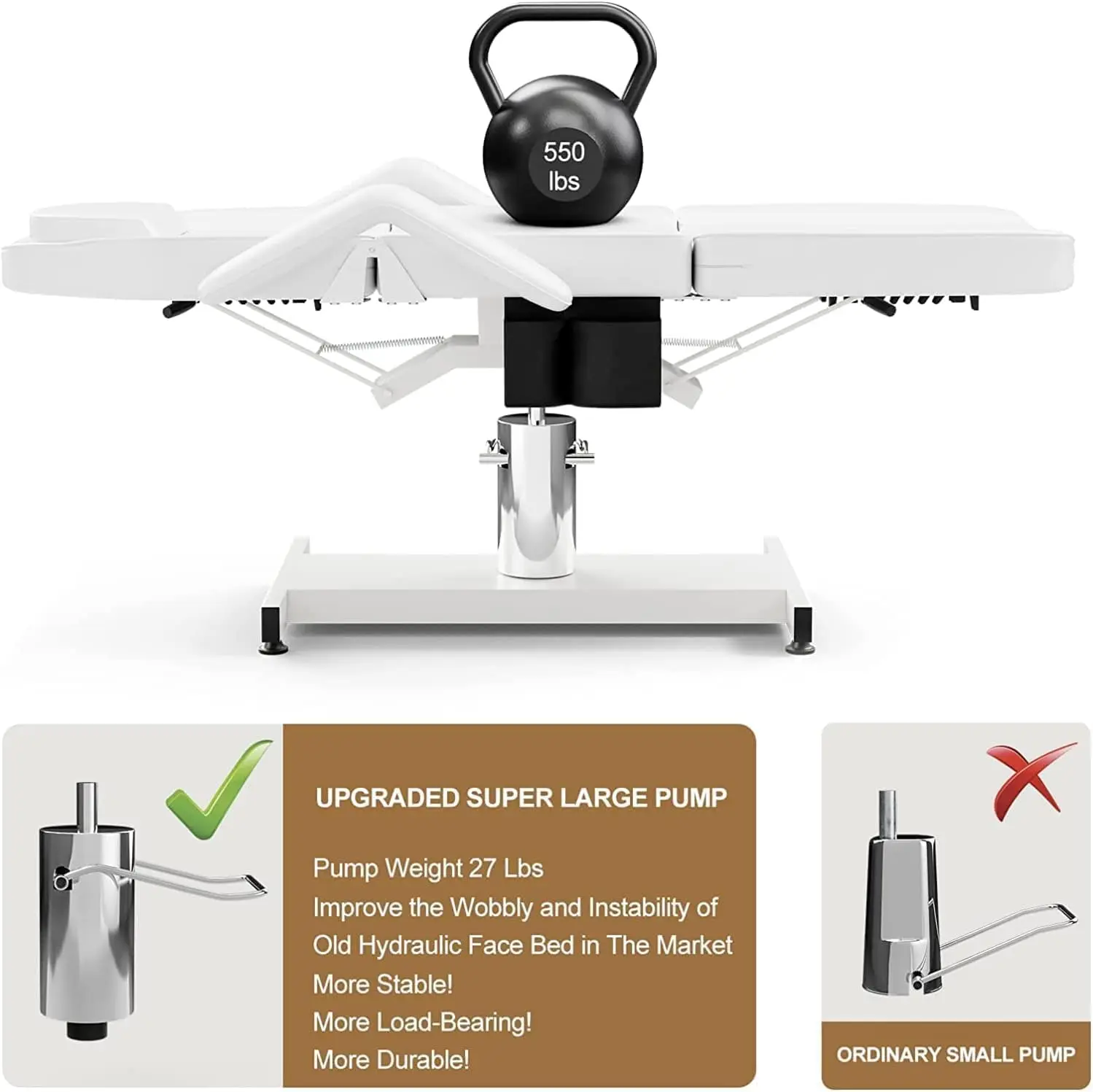 360 Rotate Upgraded Hydraulic Spa Beauty Salon Lash bed Professional Massage Bed Esthetician Tattoo Chair Facial Bed