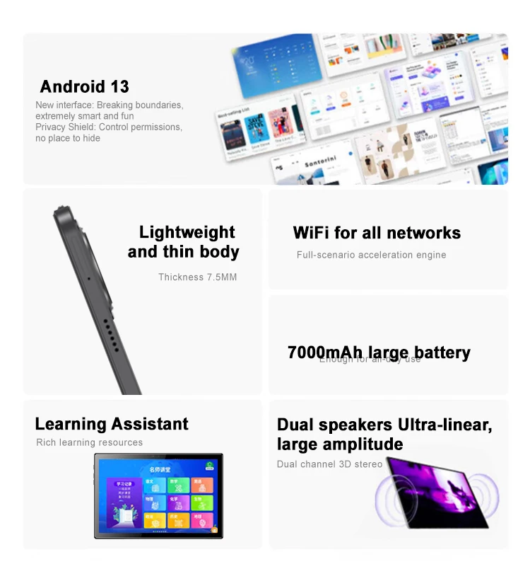 Factory wholesale  14 Inch Rugged Tablet PC 8183 Octa-Core 2.0 GHz 6GB RAM + 128GB Dual Camera Android 4G for Kids and Industry