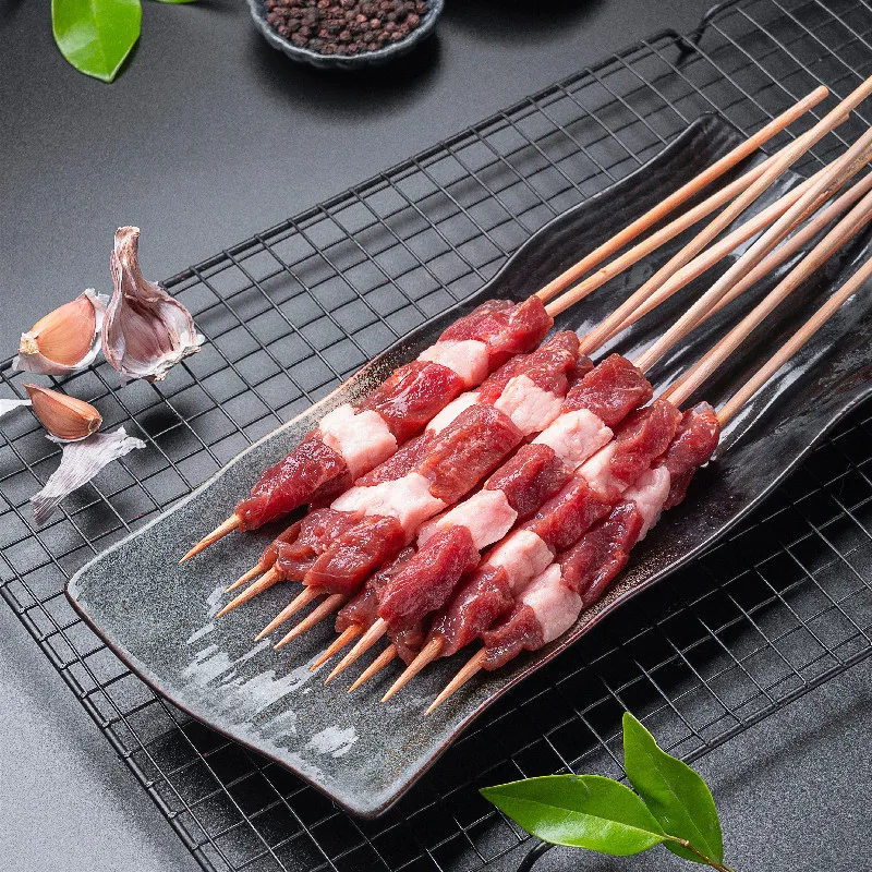 Barbecue bamboo sticks for barbecue large bamboo paddle teppo bbq wood stick skewer long 40 cm hot dog bamboo barbecue sticks