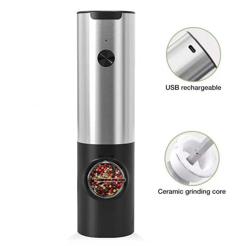New Design Abs One Hand Operation Professional Grade, Heavy Duty Mill Pepper Grinder Gift With Refillable