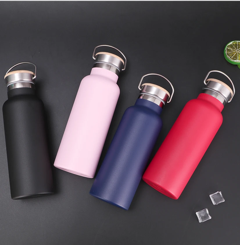 ecofriendly powder coated double wall stainless steel 304 vacuum insulated outdoor sports water bottles with portable lid_15