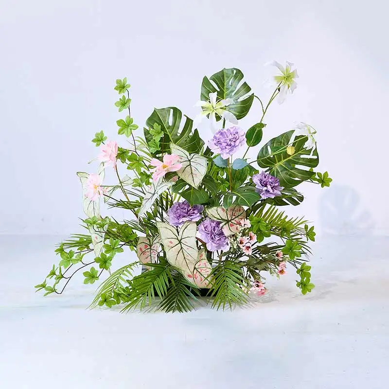 Garden Pots Planters Simulated Plastic Trees Landscaping Indoor Green Artificial Plant Palm Tree Home Decor Accessories